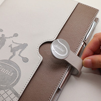 Planificateur de classeur à 6 anneaux personnalisé A5 Couverture en cuir PU | Cahier d'organisateur d'agenda rechargeable avec impression de logo