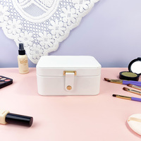 Boîte de rangement pour bijoux portable de luxe personnalisée, en cuir, velours, bois, pour bagues, colliers, boucles d'oreilles, emballage cadeau