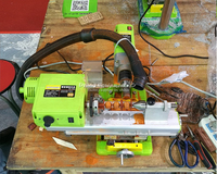 Mesin bubut kayu Mini 1200W 220V LY 3309 miniatur Buddha manik-manik alat mesin bubut dengan 4 rahang Chuck pertukangan