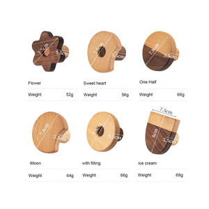 Crochets à vêtements en bois décoratifs pour la maison, porte-manteau simple, porte-serviettes, porte-chapeau, support mural en bois massif, style nordique - Product Image 2