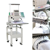 Chine Mini informatisé pas cher prix 12 aiguilles plat T-shirt chapeau Broder couture Logo ménage broderie Machine