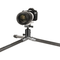 Tête de rotule pour appareil photo Manbily WZ-284C, 4 sections, sans colonne centrale, fibre de carbone, trépied professionnel pour appareil photo reflex numérique de voyage