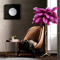 Lampes sur pied en forme de palmier de style nordique, design luxueux pour salon, lampes sur pied modernes en plumes d'autruche pour la décoration intérieure, Lamparas