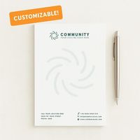 Bloc de Notas de 5.5x8.5 Pulgadas para Oficina y Escuela, Papelería con Logotipo Personalizado, Blocs de Notas para Conferencias Empresariales, Papel para Escribir