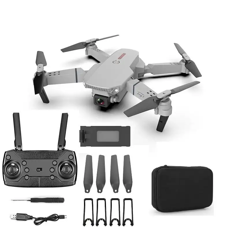 Ucuz E88 Mini Drones Pro kamera ile 13 dakika uçan pil uzun menzilli 4K çift kamera taşınabilir küçük katlanabilir RC Drone
