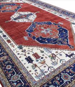 Customised High Quality Hand Knotted Wool Rug Modern Style Afghan Knots Home Offices Cars Available Dark Red Prayer Bathrooms - Product Image 3