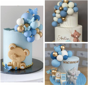 Decoración para Pastel con Globos, 32 Piezas de Globos Mini de Espuma y Alambre, Palitos para Decorar Pasteles, 4 Colores/Tamaños para Decoraciones de Pasteles de Bodas, Fiestas y Cumpleaños - Product Image 5