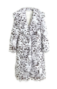 <span class=keywords><strong>Cappotto</strong></span> di pelliccia sintetica da donna di media lunghezza giovane nero e bianco leopardato sul ginocchio alla moda <span class=keywords><strong>cappotto</strong></span> lungo da donna - Product Image 5