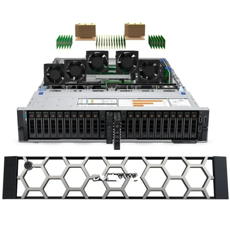 Computadoras de servidor de red en rack PowerEdge R740XD de rango superior para servidor de medios de almacenamiento Nas DE DATOS R740XD