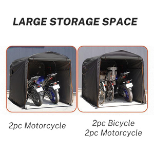 Tente de garage pliable pour moto, grande capacité, anti-UV, hydrofuge, anti-poussière, en polyester 210D, 220x160x175cm, 90D16A Moto - Product Image 3