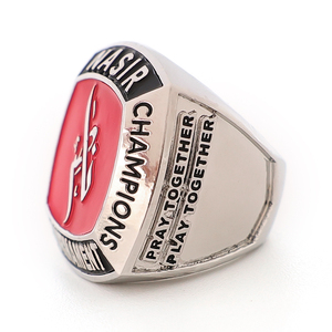 Bague d'honneur personnalisée en alliage plaqué or avec strass argentés, pour les communautés musulmanes du Moyen-Orient et d'Amérique du Nord - Product Image 4