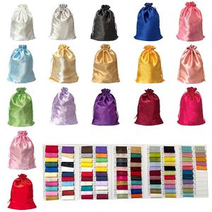 Sacs à cordon personnalisés avec logo imprimé, grands sacs à bijoux, pochettes à cils, sacs à chaussures, sacs anti-poussière en satin, sacs à main, emballages – Qualité supérieure - Product Image 6