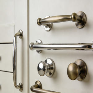 Manija <span class=keywords><strong>de</strong></span> Puerta <span class=keywords><strong>de</strong></span> Acero Cromado Pulido Personalizable, Manija Metálica Curva <span class=keywords><strong>de</strong></span> Alta Resistencia con Herrajes <span class=keywords><strong>de</strong></span> Montaje - Product Image 4