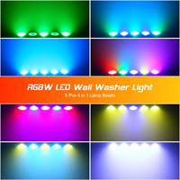 Luces Profesionales para Escenario, 5 Ojos, 80W, Luz LED Matrix COB 4 en 1 RGBW, Ra90, 110-240V, Regulable, Luces de Pared para KTV, Bar, Fiesta