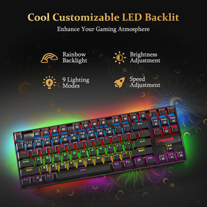 Redragon K552 Mechanical Gaming <strong>Keyboard</strong> Anti-Ghosting Metal Frame Red Switches Hot-Swap Wired RGB Mechanical Gaming <strong>Keyboard</strong> - Product Image 2