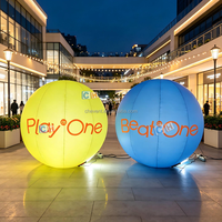 Ballon publicitaire gonflable LED avec logo personnalisé, ballon gonflable au sol pour la promotion d'événements en plein air et de supermarchés