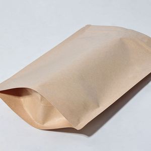 Bolsas de Papel Kraft Marrón con Cierre Hermético y Base Plana, de Alta Calidad y Durabilidad, con Logotipo Impreso, Aptas para Alimentos, 2025 - Product Image 3