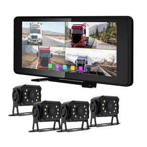 Caméra embarquée professionnelle 4 canaux avec moniteur, DVR pour camion, 720P/1080P, alarme lumineuse, suivi GPS, gestion des véhicules commerciaux, 10,36 pouces - Product Image 6