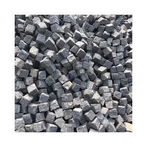 10X10X10 Zwart Graniet Kubus Steen Natuurlijke Split Oppervlak Straatsteen Voor Buiten