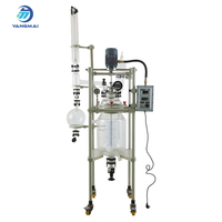 Reactor de Vidrio de Doble Capa de 20L a Escala de Laboratorio Yangmai YMGR-20EX con Función de Agitación para Investigación y Mezcla de Nuevos Materiales