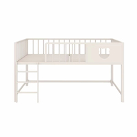 Lit superposé multifonctionnel Meida MD-DRC011 en fer robuste pour enfants, lit bas vert sécurisé pour petites chambres