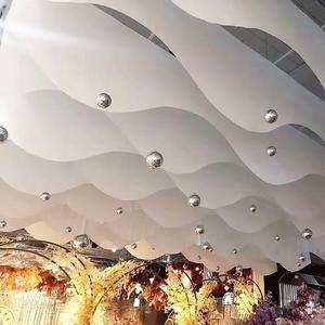 Cortinas de Techo Onduladas Blancas Modernas, <span class=keywords><strong>Tela</strong></span> Elástica <span class=keywords><strong>para</strong></span> Decoración de Bodas, Eventos y Hoteles - Product Image 1