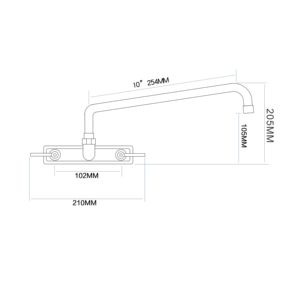Robinet mélangeur de cuisine moderne en laiton massif chromé à double poignée pour le lavage de la vaisselle et le rinçage des légumes - Product Image 2