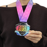 Médaille en alliage de zinc, impression 3D en métal, médaille personnalisée pour marathon, avec logo OEM
