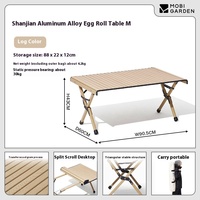 Table de camping pliante Mobi Garden, base carrée moderne en alliage d'aluminium, pour 2 personnes, idéale pour le glamping et les activités en montagne.