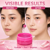 Private Label PDRN Roze Cafeïne Collageen Oogmasker Verhelderende Hydraterende Voedende Verstevigende Verkoelende Onderoogmasker