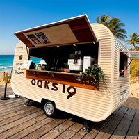 Op maat gemaakte, aanhangbare koffie- en foodtruck, vintage mobiele cateringtrailer, volledig uitgerust, mini foodtruck te koop