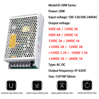 MZMW-Convertidor Smps, Transformador Led Cctv, Salida Dual, Fuente de Alimentación Conmutada CA y CC, 12V, 24V, 48V, 5V, 15V, 36V
