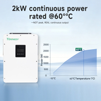 Convertisseur solaire hybride abordable 2KW 2Kva 12V IP21 IP54 DC vers AC à onde sinusoïdale pure monophasé, adapté à un usage familial