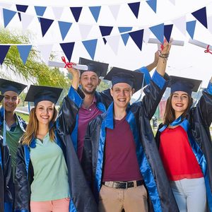 Guirnalda de Banderines Triangulares Azules Baisida, Guirnalda de Banderas Colgantes Digitales de Poliéster Impermeable, Plegable, con Diseño Personalizado <span class=keywords><strong>para</strong></span> Bodas - Product Image 5