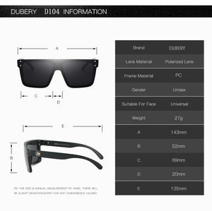 DUBERY 2026 Lunettes de soleil surdimensionnées pour hommes, montures bleues, rouges et jaunes, lunettes de soleil tendance, monture épaisse, lunettes de soleil de cyclisme, lunettes de soleil <span class=keywords><strong>Kingseven</strong></span> - Product Image 6