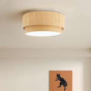 Lámpara de Techo Estilo Japonés Wabi Sabi, Inspirada en la Rafia, Minimalista, LED, Cuidado con los Ojos, Iluminación para Dormitorio, Montaje en Superficie - Product Image 2