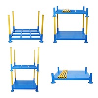 Palette détachable en acier résistante, support empilable de stockage d'insertion de tuyau, personnalisable