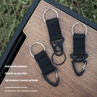 Sangle tactique en nylon pour l'extérieur, clip pour sac à dos, boucle de ceinture, fermoir triangulaire, accessoire d'escalade multifonctionnel, porte-clés
