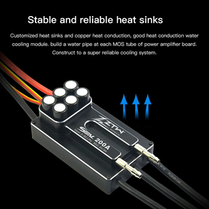 ESC Brushless Impermeabile ZTW Seal 200A 3-8S con SBEC 6V/8A, Uscita Stabile e Protezione dal Surriscaldamento per Hydrofoil, Tavole da Surf e Barche <span class=keywords><strong>RC</strong></span> da Corsa - Product Image 5