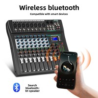 XTUGA Mixeur multi-canaux professionnel avec effets de réverbération, lecture Bluetooth, égaliseur, paramètres personnalisables, entrées XLR/USB, modèle CT