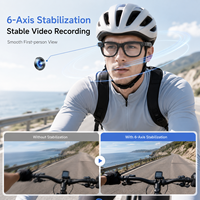 Kacamata Pintar dengan Kamera untuk Perekaman Video 4K HD Nirkabel, Audio Open Ear, Asisten AI, Tahan Air IP66, Kontrol Aplikasi, untuk Luar Ruangan