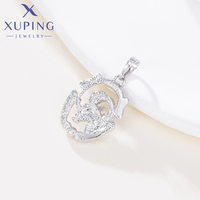 12565 Bijoux XUPING en gros, pendentif serpent torsadé creux plaqué or 18K 14K