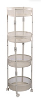 Chariot de rangement pliable, chariot utilitaire mobile en métal avec roulettes, étagère organisatrice pour fruits et légumes de cuisine, salle de bain, salon