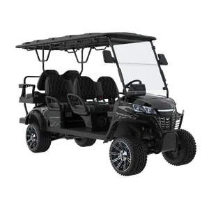 Carrito de golf de diseño personalizado al por mayor, vehículos utilitarios de litio de 6 plazas, kart de golf todoterreno de 48V y 72V, carrito de golf eléctrico