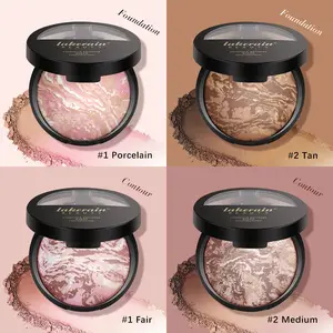 Groothandel Marmeren Contouren Dienblad Natuurlijk Verhelderend Neusschaduw Blush Highlight Contouring Poeder