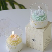 Bougie parfumée artisanale en verre, ornement créatif pour mariage, cadeau de Saint-Valentin, petite décoration d'intérieur transfrontalière
