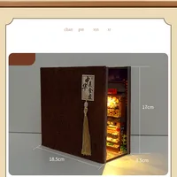 Kit de Bricolage DIY : Miniature de Bibliothèque en Bois, Maison de Poupées, Insert pour Étagère, Modèle Réduit, Unisexe, à partir de 14 ans, Cadeau d'Anniversaire