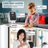 Mini caméra de sécurité intelligente sans fil 3MP haute définition avec application intégrée pour surveillance routière et audio