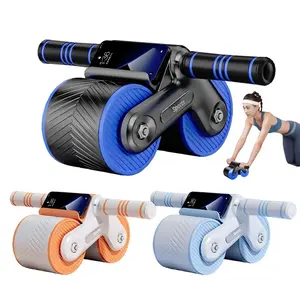 2024 New Automatic Rebound Home Gym Exercise Equipment Ab Wheel Roller For Core Workout Ab Train Roller Wheel With Knee Pad