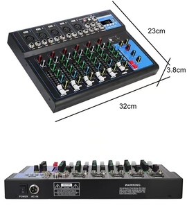 Low Price F7 Seven Channels Small Size Audio <strong>Mixer</strong> Bluetooth USB Wireless Playback for Performance DJ Music <strong>Mini</strong> Audio <strong>Mixer</strong> - Product Image 5